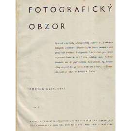 Fotografický obzor 1941-1942 (časopis, fotografie, protektorát, mj. Česká Boží muka, O lese a fotografování v něm, Fotografie reportážní, Koblic - Fotografie blízkého výjevu, Praha ve fotografii 1856-1940; fotografie Koblic, Funke, Heckel, Ehm)